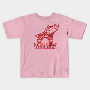 Vintage Milton Gardens Roller Rink - Lake Milton, Ohio. Kids T-Shirt